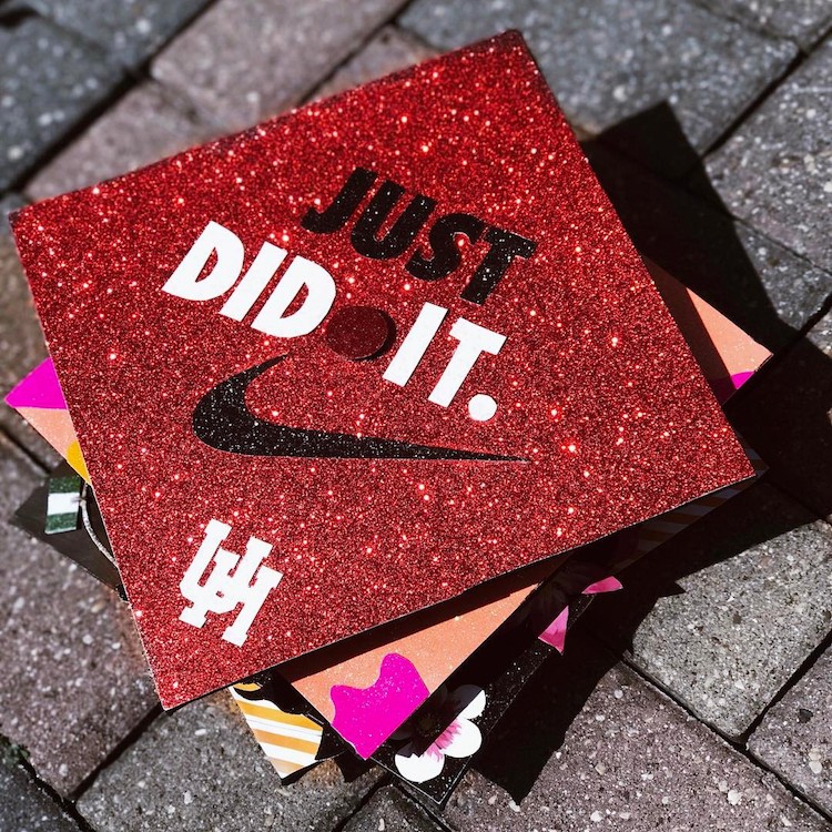 just did it graduation cap